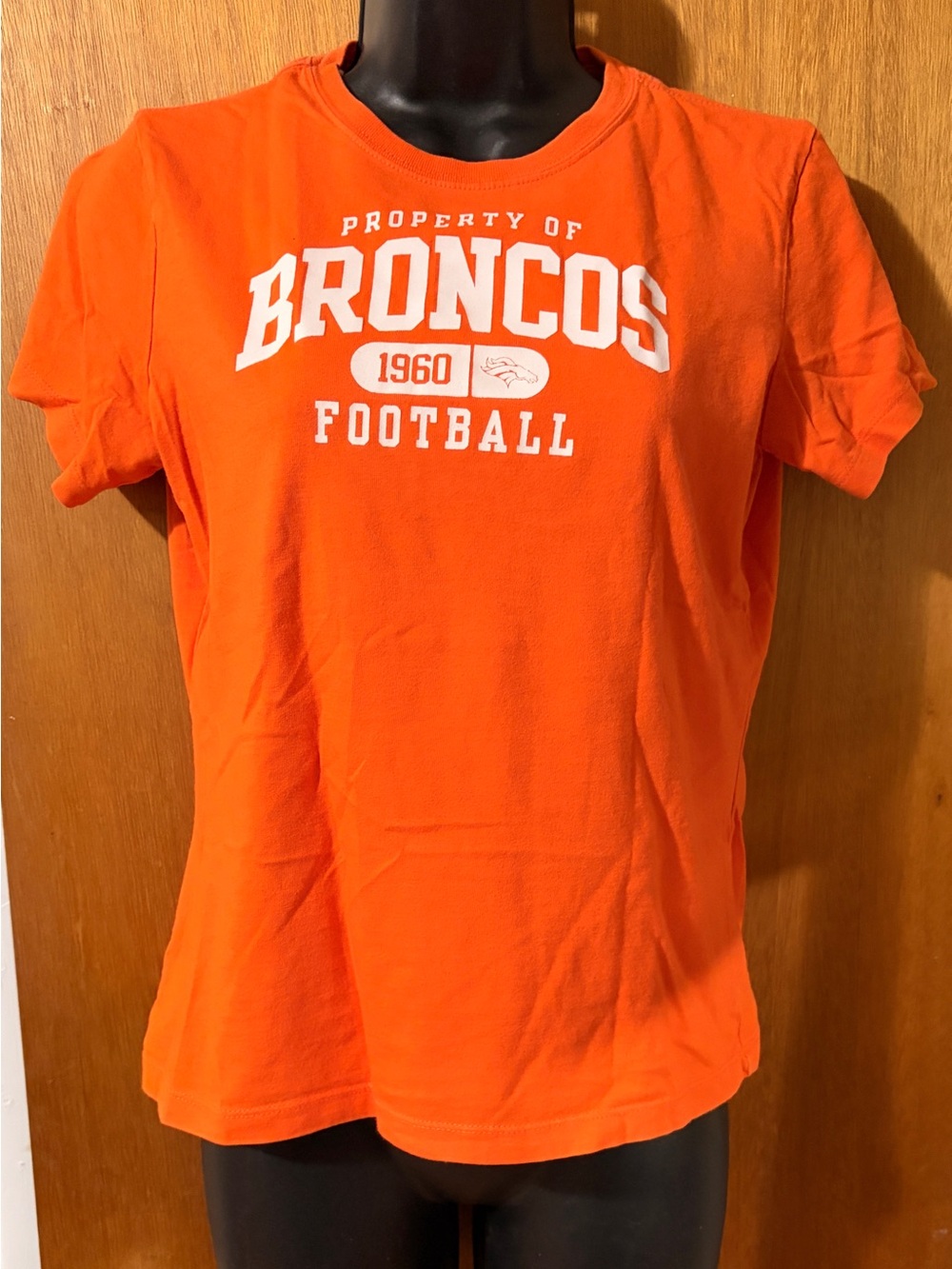 Reebok Orange Broncos Football Short Sleeve Tee